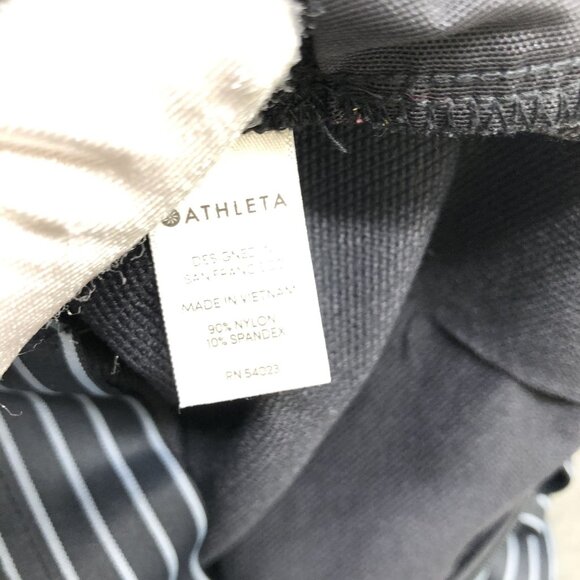 Athleta Black Ankle Pants Womens Size 4 Mid Rise Split Hems Slim Dress Pant - Picture 9 of 9